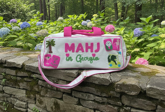 Mahj in Georgia | Custom Beaded Mahjong Duffel Bag | Personalized Gift
