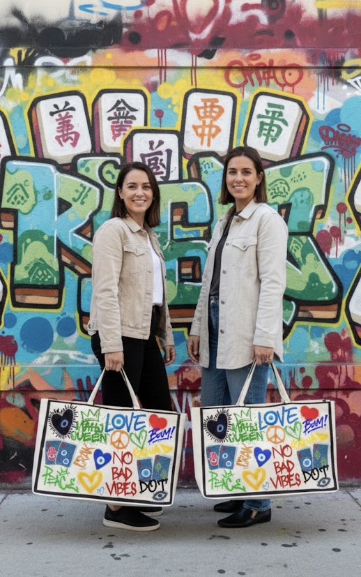 Graffiti Mahjong Tote