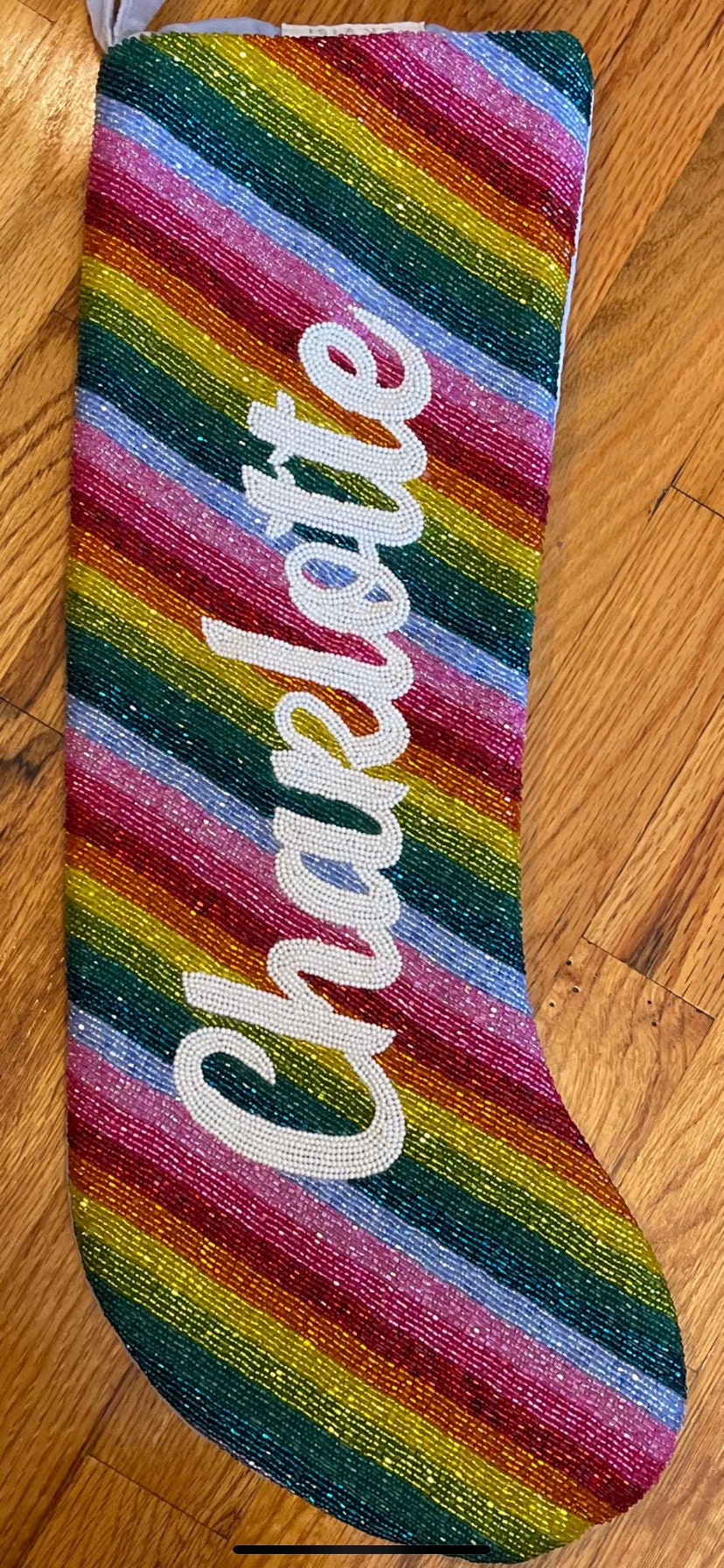 Personalized beaded Christmas Stockings Customized Stockings Names for Home Decoration Family Christmas Gift, newlyweds, wedding bride gift