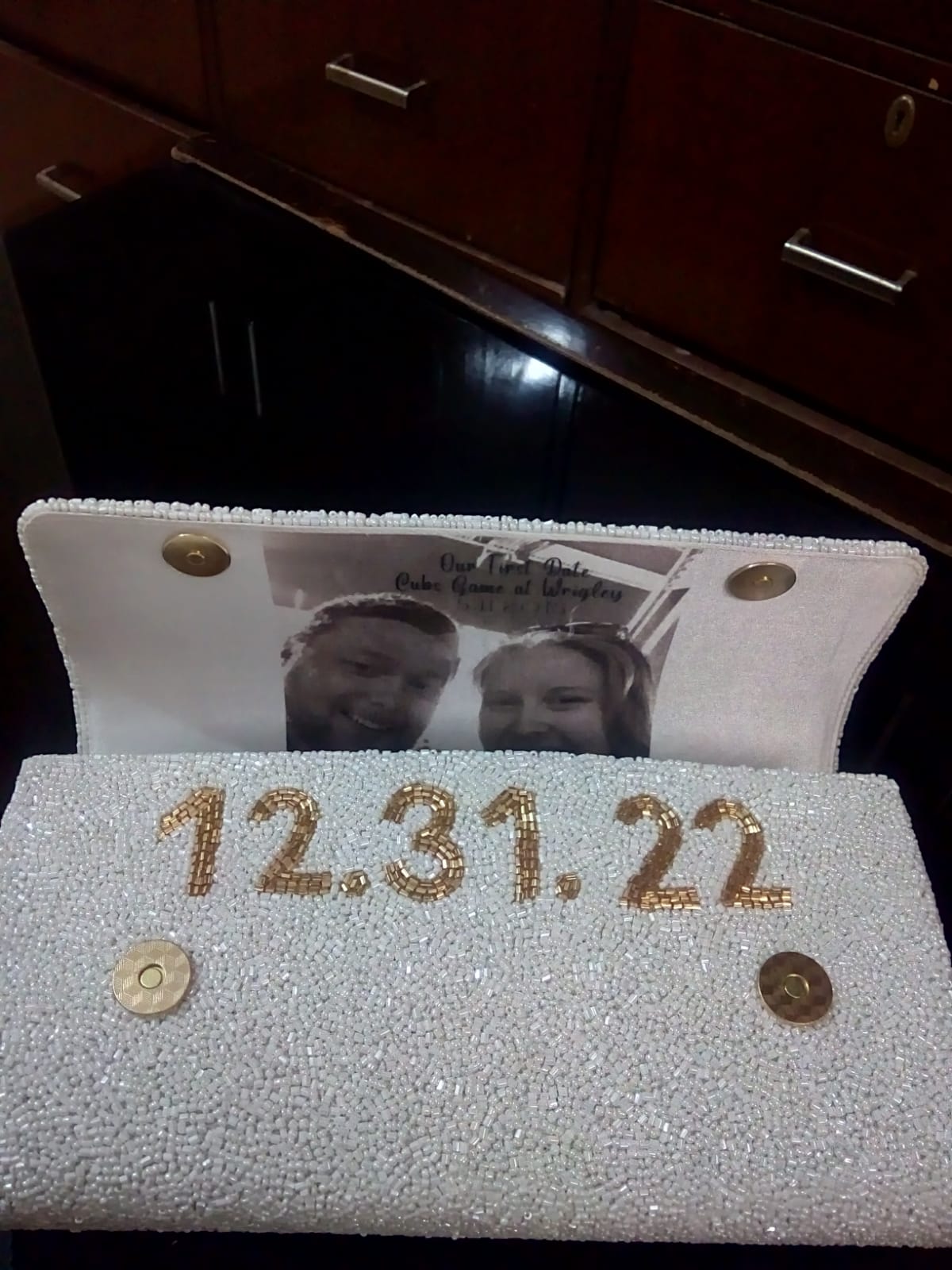 Beaded Photo Clutch