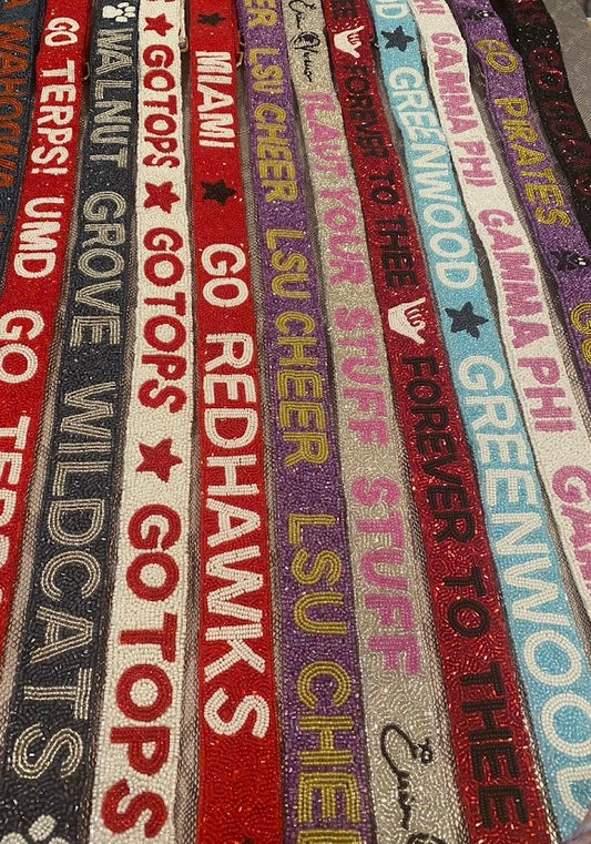 Custom Sports Beaded Bag Strap