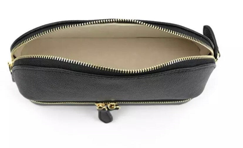 Custom Leather 2 in 1 Jewelry/Makeup Travel Bag